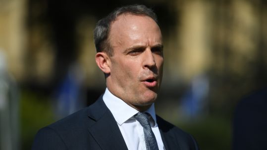 Foreign Secretary Dominic Raab spoke today in the House of Commons (Picture: PA).