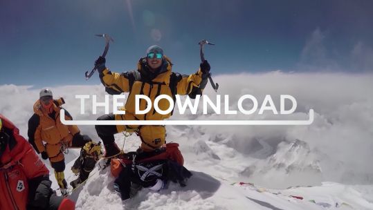 Nims Purja on snowy mountain 