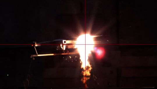 DragonFire fires on a drone during tests Dstl 170521 released 120424 CREDIT DSTL