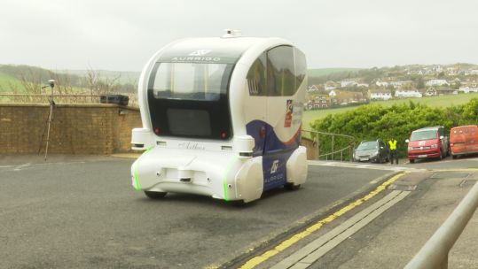 'Pod Zero' can carry up to four people, and travels at a maximum speed of 15 mph.