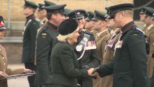 Duchess of Cornwall presents 4 RIFLES medals