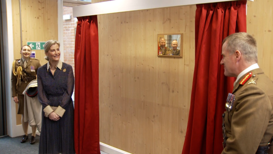 Duchess of Edinburgh opens new music facility at Sandhurst CREDIT BFBS