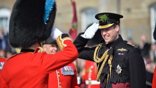 Duke Of Cambridge And Irish Guards Celebrate St Patrick&#039;s Day