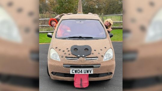 Dumb and Dumber Rude Trip Squadron Leader (Retired) Lawson Smith Flight Sergeant (Retired) Jack Harmer Professional dog behaviourist James Conroy Car Dog Carpet (Picture: Squadron Leader (Retired) Lawson Smith)