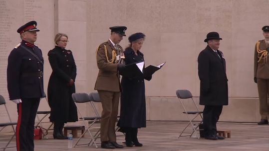 Cover image: The Earl and Countess of Wessex attended a scaled-down socially distanced service at the National Memorial Arboretum in Staffordshire.