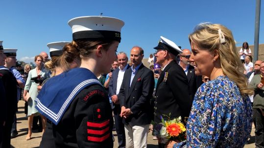 Earl and Countess of Wessex visit Sea Cadets in Bangor, Northern Ireland for Jubilee celebrations 040622 CREDIT Cherry Casey