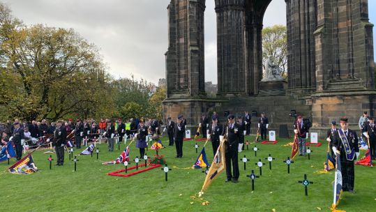 Edinburgh’s Garden of Remembrance opens with remembrance ceremony 251021 CREDIT BFBS