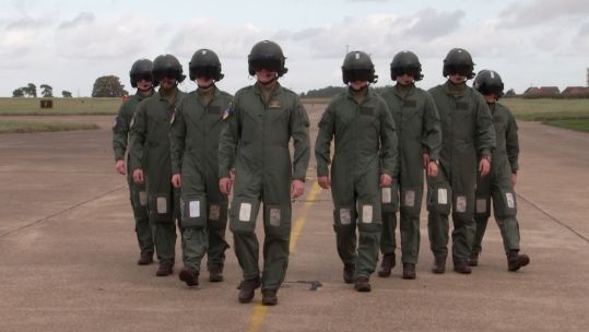 Eight Ukrainian pilots graduate RAF training Eastern England 231024 CREDIT BFBS