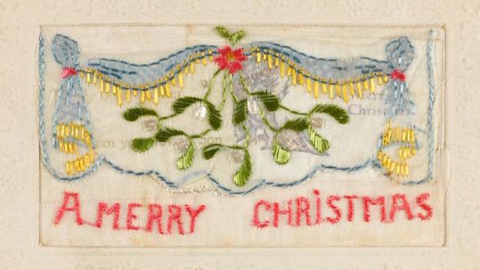 Embroided Christmas card from the National Army Museum