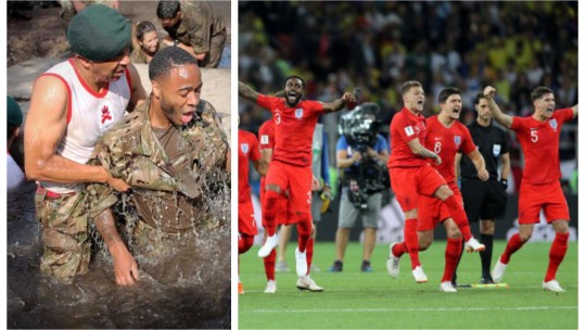 Gareth Southgate has praised the impact the Royal Marines have had on his side (Picture: Royal Marines/PA).