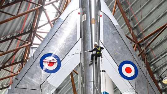 The eight aircraft, including the English Electric Lightning, have been given a light dusting (Picture: RAF Museum