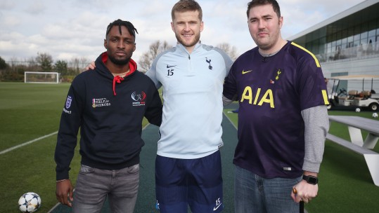 Tottenham midfielder Eric Dier meets veterans