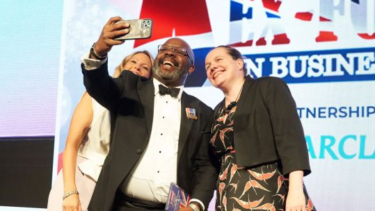Esmon George of the MOD won the Lifetime Achievement Award at the 2022 British Ex-Forces in Business Awards CREDIT Ex-Forces in Business Awards