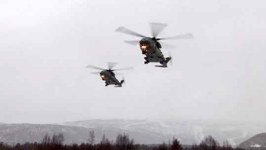 Merlin Helicopters On Exercise Clockwork
