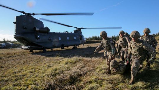 Cover image: A Chinook during Exercise Crimson Warrior (Picture: RAF).
