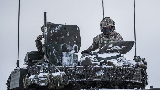 UK soldiers in Estonia for Exercise Winter Camp