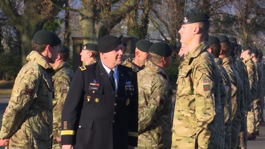1 RIFLES Welcomed Home By US Army's Most Senior General In Europe
