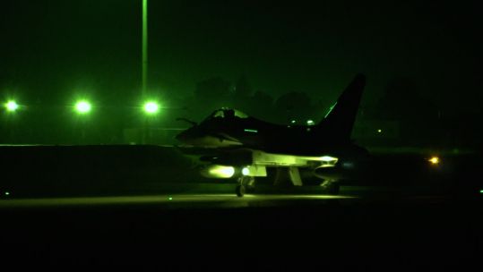 Extra Typhoon jets land in Cyprus to patrol the skies over eastern Europe 17022022 CREDIT BFBS