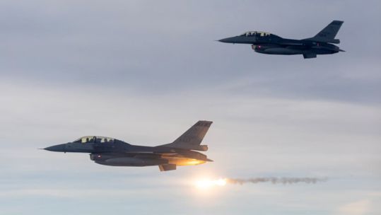 F-16 fighter jets escorted incoming Taiwan plane
