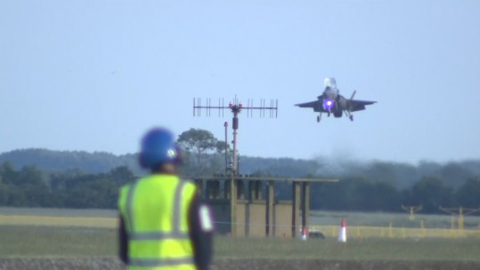 F-35 landing RAF Marham 060618