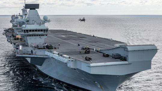 F-35 lands on HMS Queen Elizabeth (Picture: MOD).