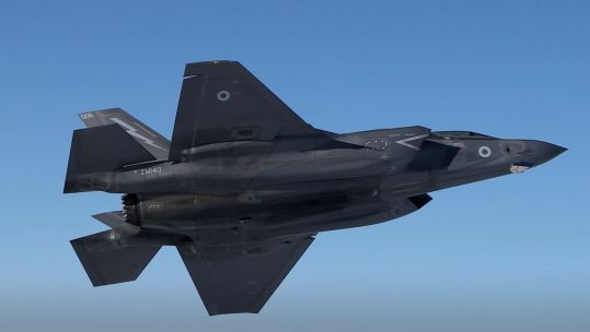 F-35 on NATO Enhanced Vigilance Patrol for the first time (Picture: MOD).