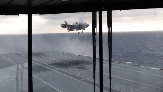 F-35B Lightning jet on HMS Queen Elizabeth