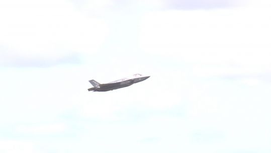 F-35B departs RAF Marham.