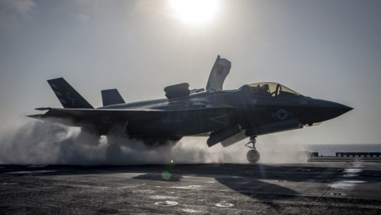 F-35B on board USS Essex 270918 CREDIT US NAVY