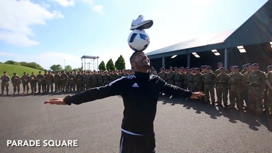 Freestyle Football Stars Take On British Army