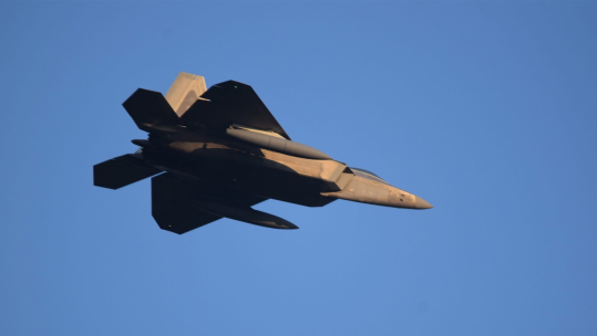 F-22 Raptors landing at RAF Lakenheath on 18 June, photographed by local resident (Picture: Eugenia Golding)