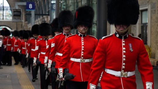 120 soldiers from the Coldstream Guards travelled to Berwick-upon-Tweed to mark their 375th anniversary
