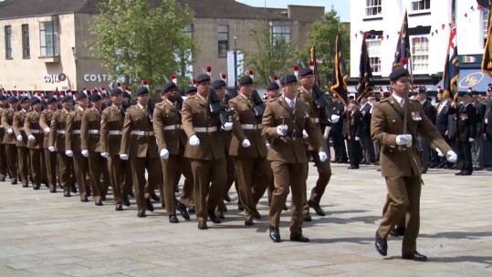 2nd Fusiliers Parade Before Battalion Merge