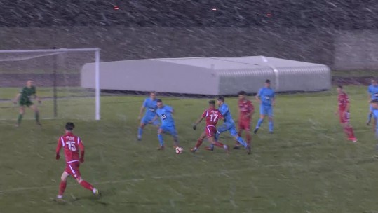 RAF football win vs Tamworth FC in the snow