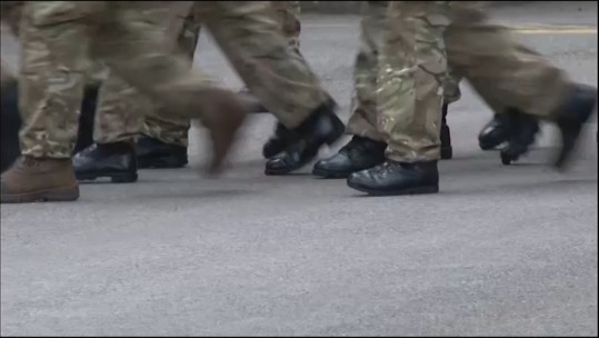 Anonymous military feet