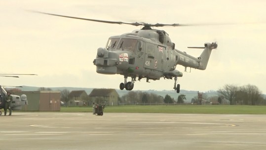Royal Navy Lynx Returns Home For The Final Time