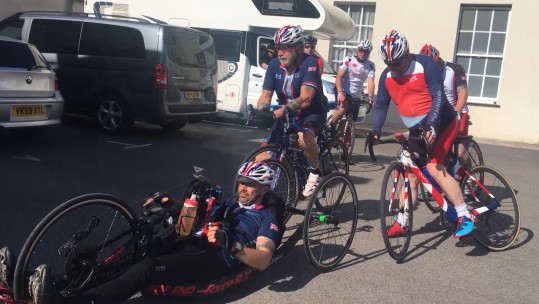 Wounded Vets on charity bike ride