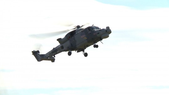 Wildcat helicopter flying at Yeovilton Air Show