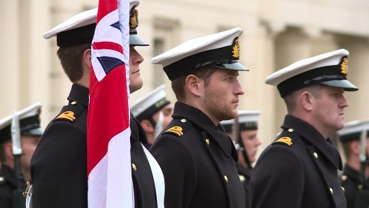 Royal Navy guards on parade