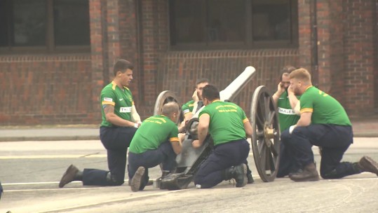 The Field Gun crew from HMS Collingwood