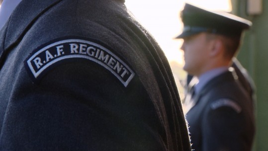 RAF recruits on parade for Queen's Colour Squadron