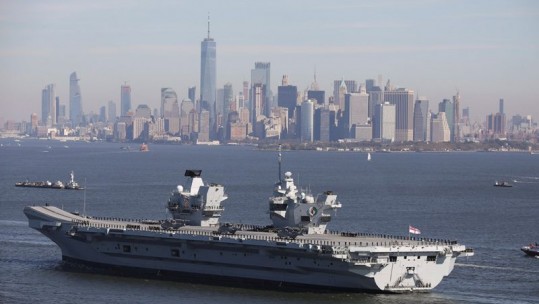 HMS Queen Elizabeth visited New York in October  