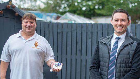 Cover image: Mr Pearson said it was an "incredible surprise" to get his medals back (Picture: Northumbria Police).