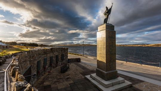 Falklands War liberation memorial in Port Stanley, the Falkland Islands