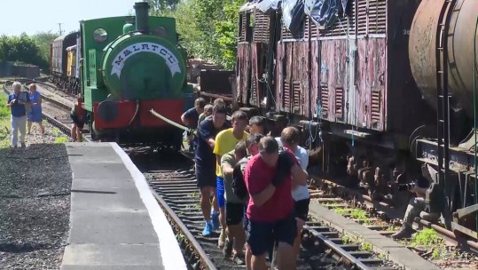 Feeling Chuffed? RAF Team Pull Train For Charity