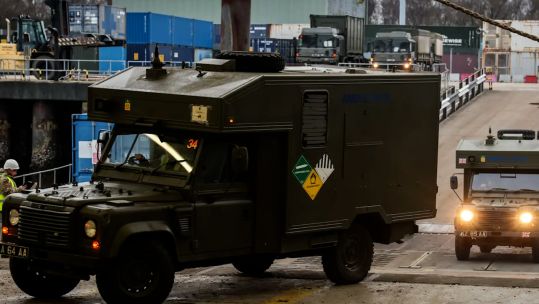 The Field Army enters into a new agreement with Associated British Ports to cut down on travel time and costs for military equipment being shipped overseas (Picture: British Army)