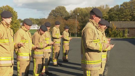 Final Manston passing out parade for RAF Firefighters 231020 CREDIT BFBS