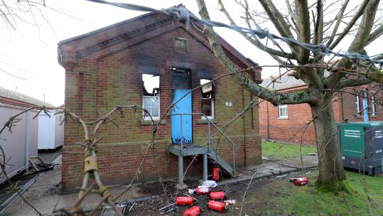Fire at Napier Barracks