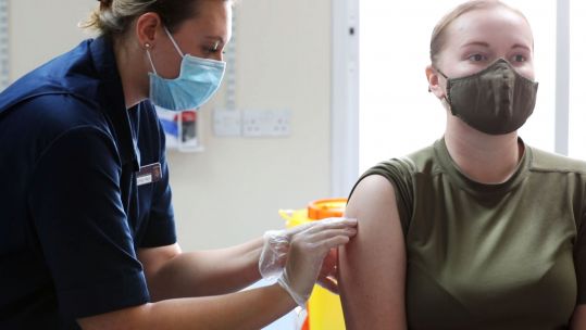 First-Covid-19-Vaccine-Administered-In-Cyprus-To-Cpl-Hannah-Mortimer-EPI-Med-Centre-CREDIT-BFBS_0