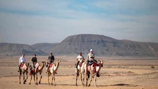 Five Special Forces veterans are taking on the 700-mile expedition, following in the footsteps of Lawrence of Arabia 140125 CREDIT SFCBF